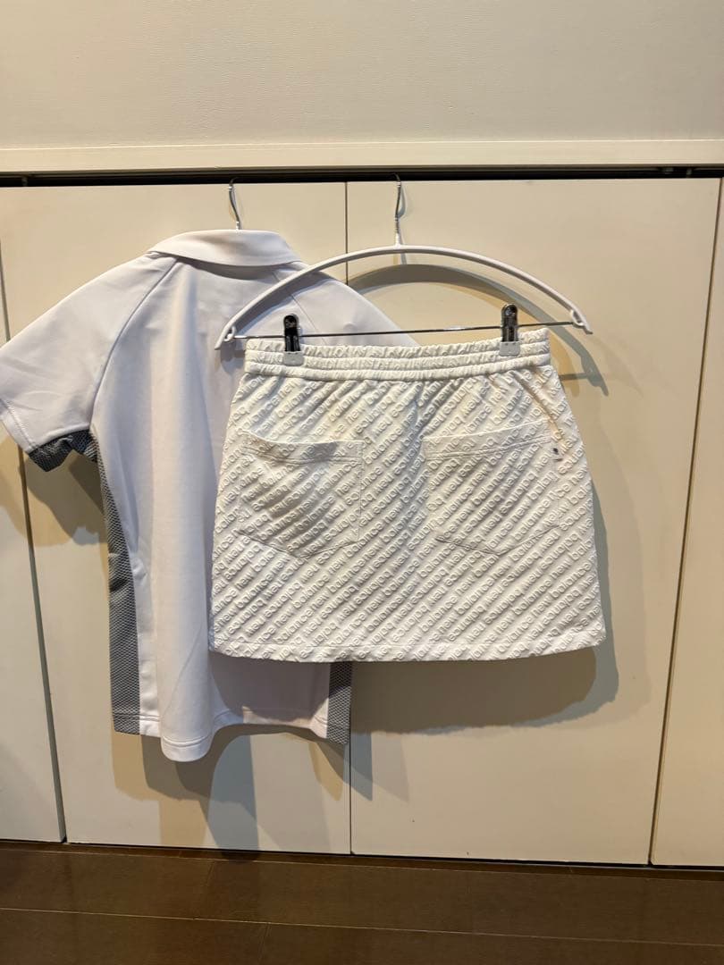 新品　new balance ホワイト　S 上下セット