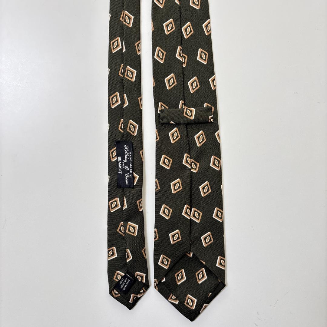 a*d様 Holliday&Brown ホリデーブラウン 小紋 プリント ネクタ