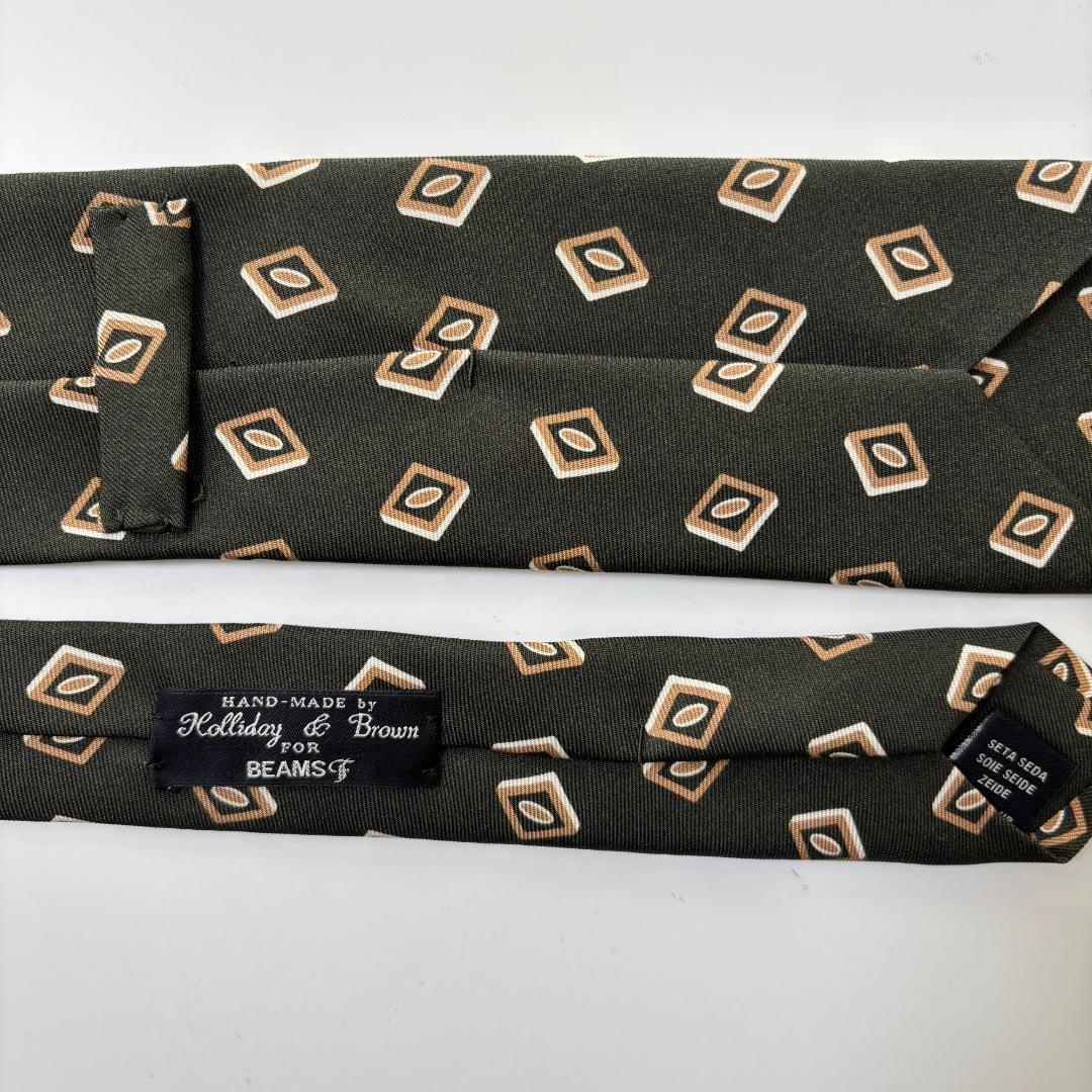 a*d様 Holliday&Brown ホリデーブラウン 小紋 プリント ネクタ